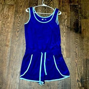 Nice blue shorts romper.